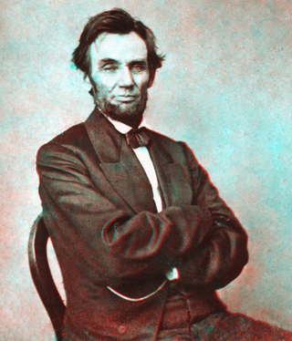 Abraham Lincoln - Stereoscope Photo